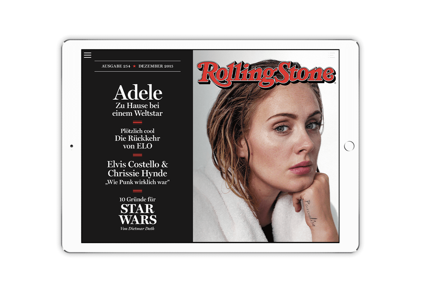 Screenshot of Rolling Stone project