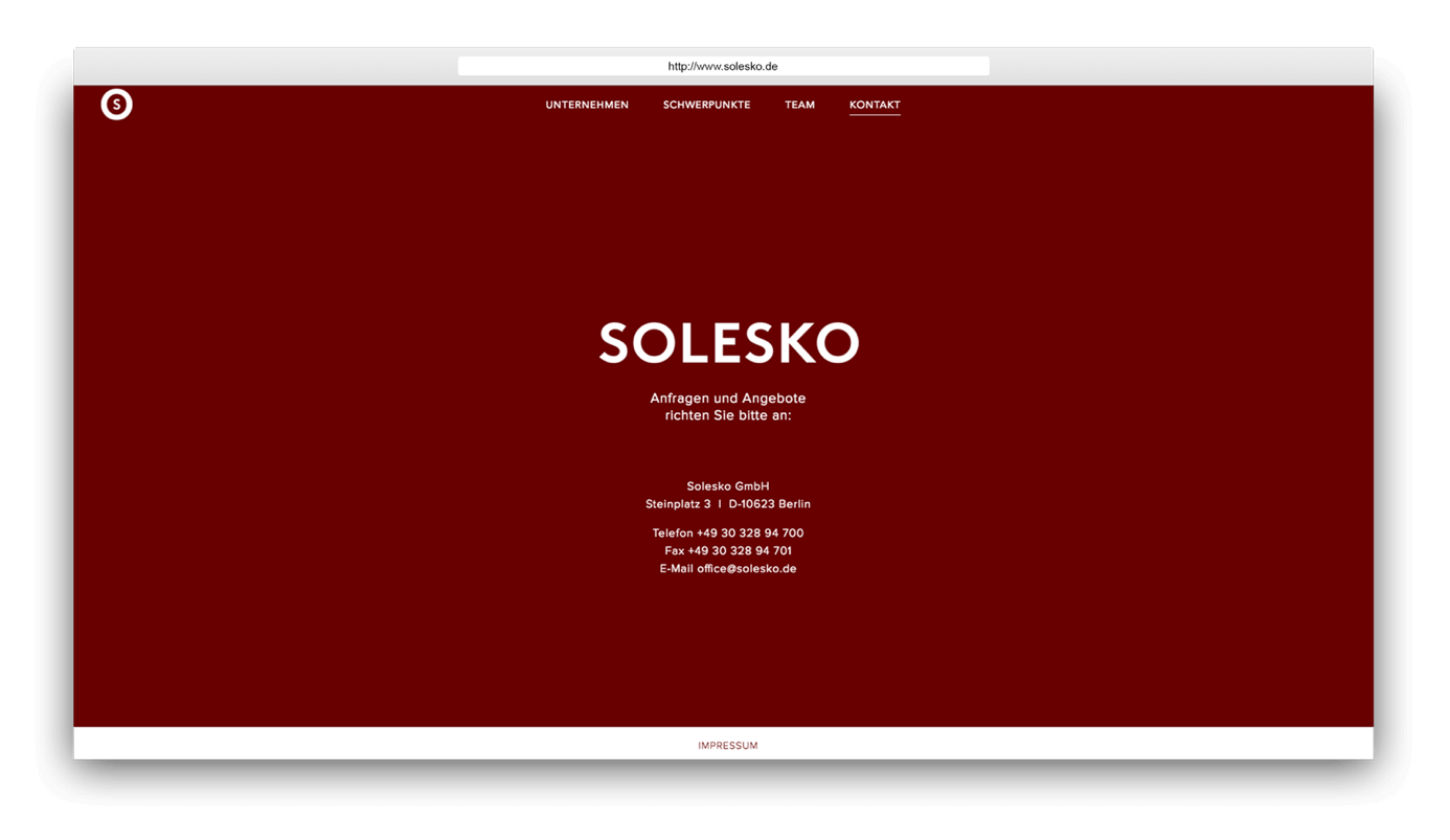 Screenshot of Solesko project